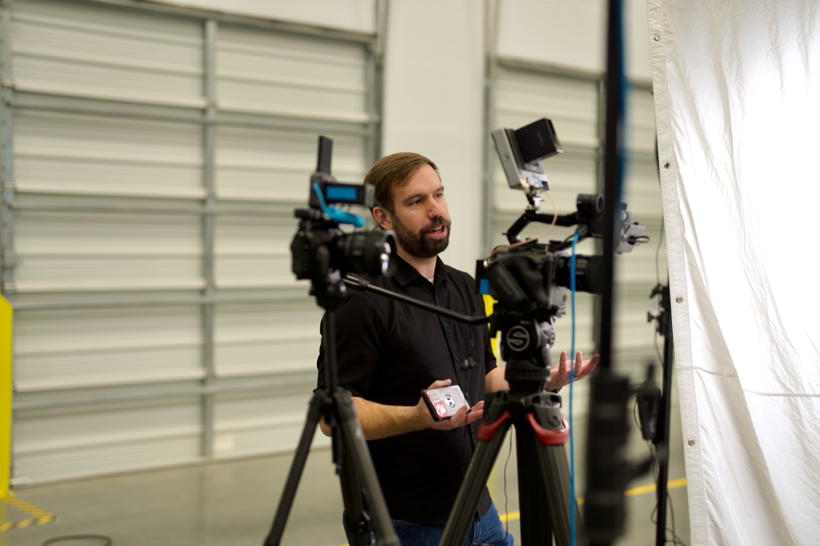 James Headrick, founder of StoryChef Media, on a video production set in Austin, Texas